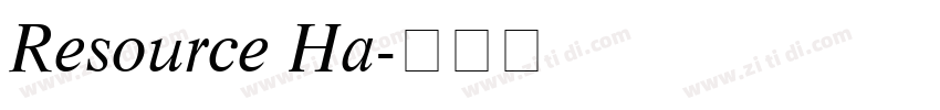 Resource Ha字体转换